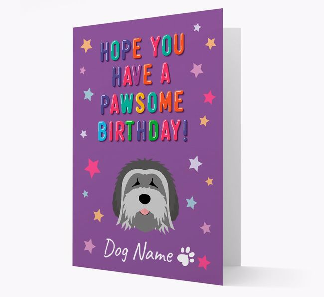 Personalised Card 'Hope You Have A Pawesome Birthday' with {breedCommonName} Icon